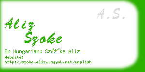 aliz szoke business card